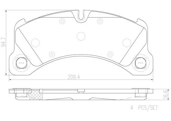 BRAKE PADS FRONT BREMBO CERAMIC VAG