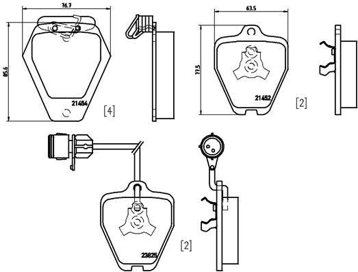 BRAKE PADS FRONT BREMBO VAG