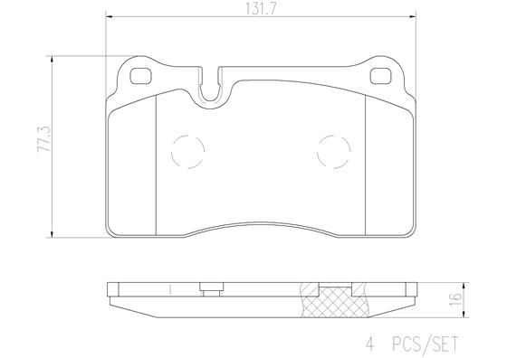 BRAKE PADS FRONT BREMBO CERAMIC VAG