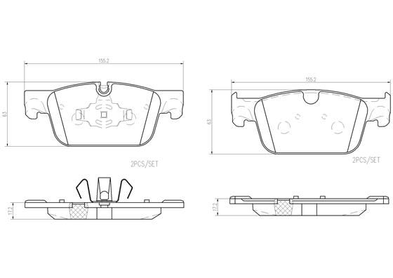 BRAKE PADS FRONT BREMBO CERAMIC VOLVO