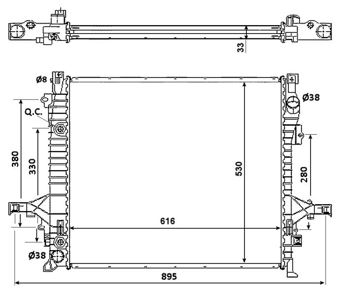 RADIATOR NRF VOLVO