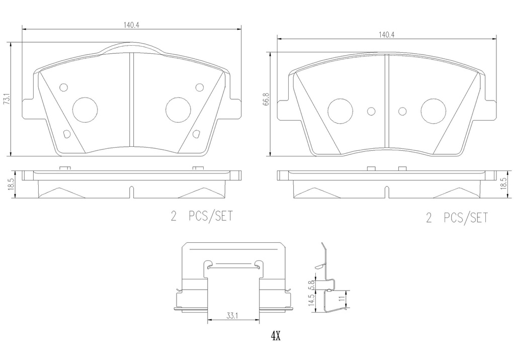 FRONT PADS BREMBO CERAMIC VOLVO