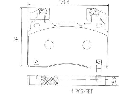 BRAKE PADS FRONT BREMBO CERAMIC TESLA CHEVROLET