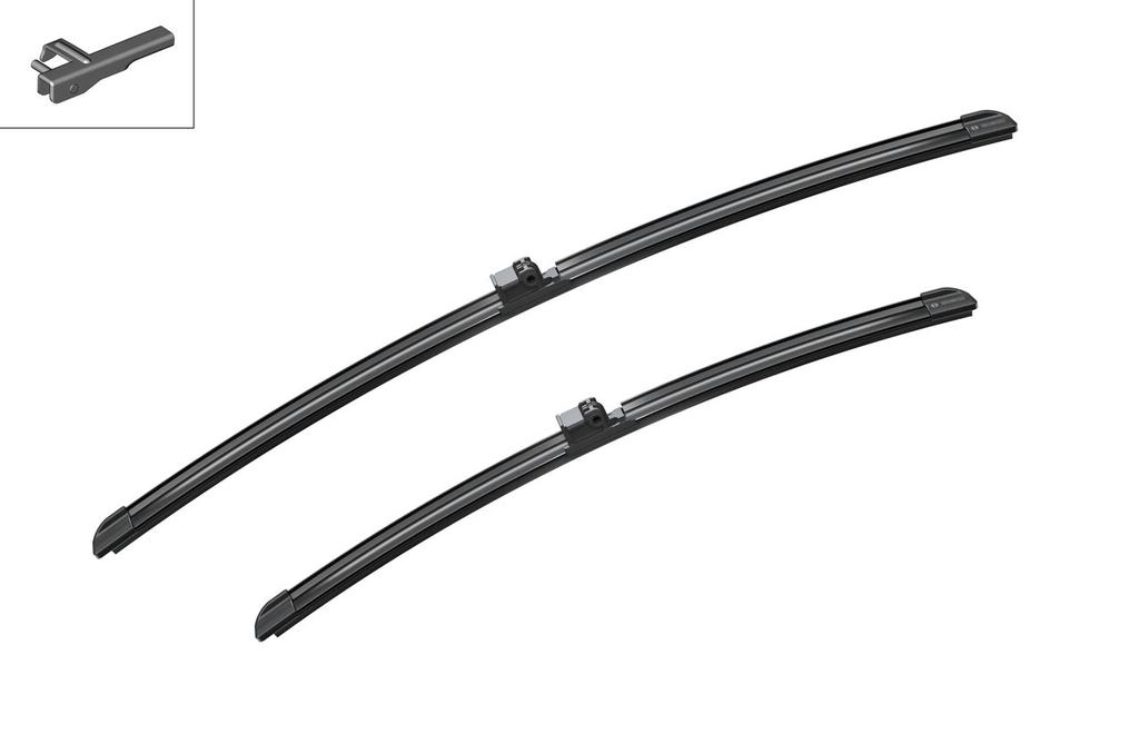 WIPER BLADE [FRONT KIT] BOSCH AEROTWIN [600MM 24 INCH + 475MM 19 INCH - WITH SPOILER FLAT WIPER BLADE]