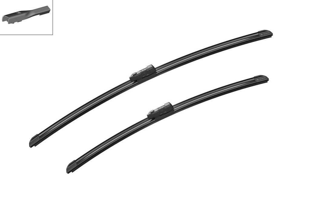 WIPER BLADE [FRONT KIT] BOSCH AEROTWIN [600MM 24 INCH + 500MM 20 INCH - WITH SPOILER FLAT WIPER BLADE]