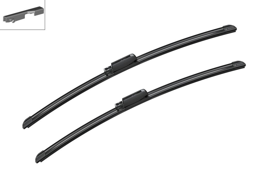 WIPER BLADE [FRONT KIT] BOSCH AEROTWIN [555MM 22 INCH + 555MM 22 INCH - WITH SPOILER FLAT WIPER BLADE]