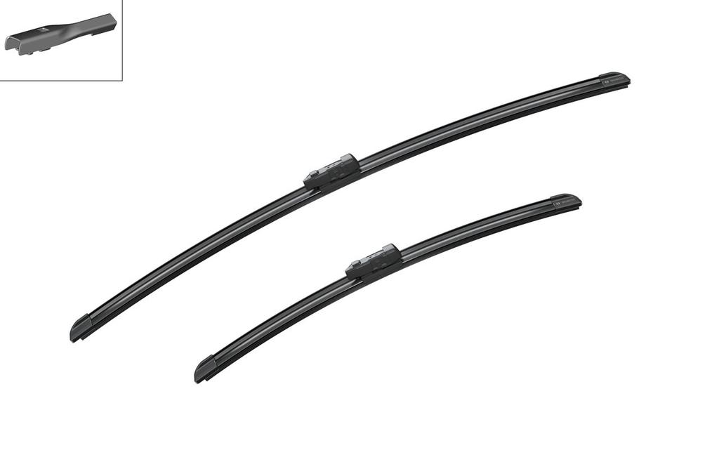 WIPER BLADE [FRONT KIT] BOSCH AEROTWIN [650MM 26 INCH + 450MM 18 INCH - WITH SPOILER FLAT WIPER BLADE]