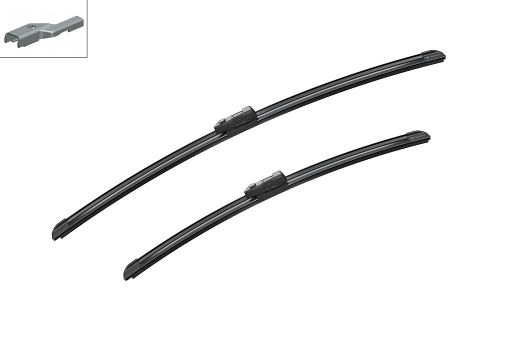 WIPER BLADE [FRONT KIT] BOSCH AEROTWIN [600MM 24 INCH + 475MM 19 INCH - WITH SPOILER FLAT WIPER BLADE]