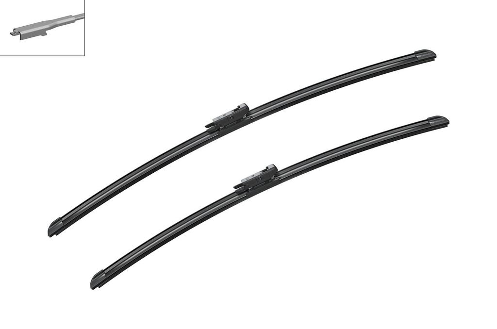 WIPER BLADE [FRONT KIT] BOSCH AEROTWIN [650MM 26 INCH + 600MM 24 INCH - WITH SPOILER FLAT WIPER BLADE]