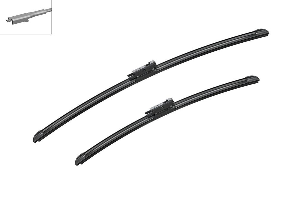 WIPER BLADE [FRONT KIT] BOSCH AEROTWIN [600MM 24 INCH + 475MM 19 INCH - WITH SPOILER FLAT WIPER BLADE]