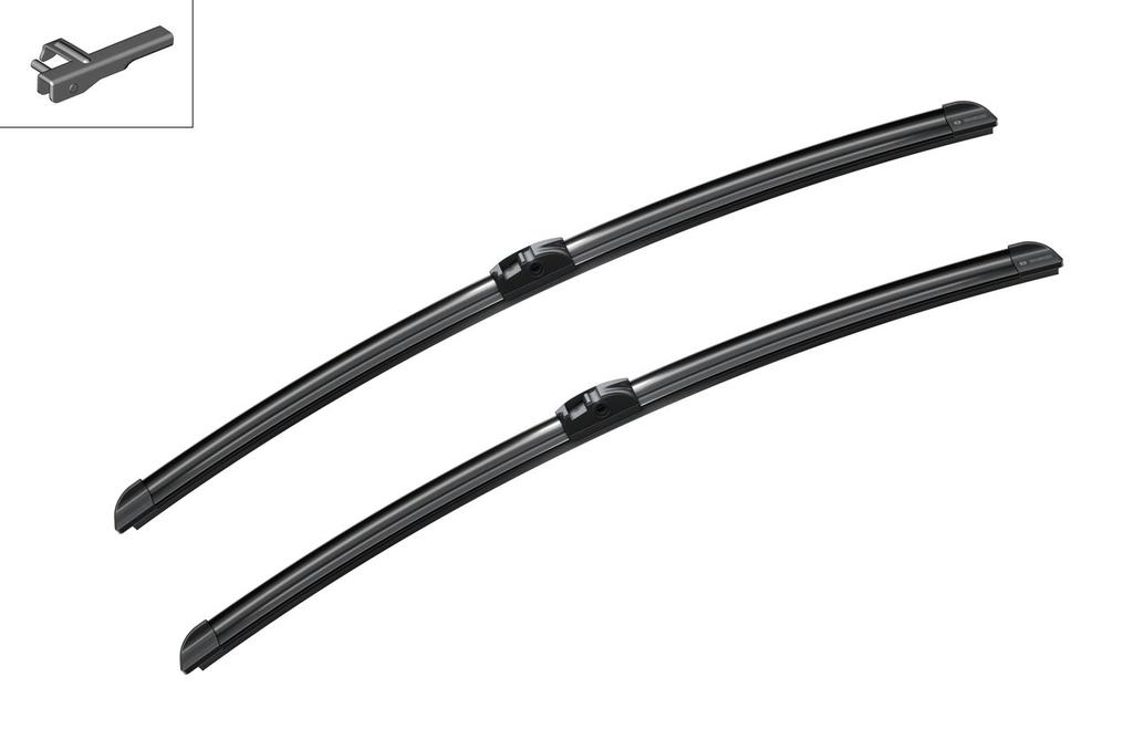 WIPER BLADE [FRONT KIT] BOSCH AEROTWIN [600MM 24 INCH + 600MM 24 INCH - WITH SPOILER FLAT WIPER BLADE]