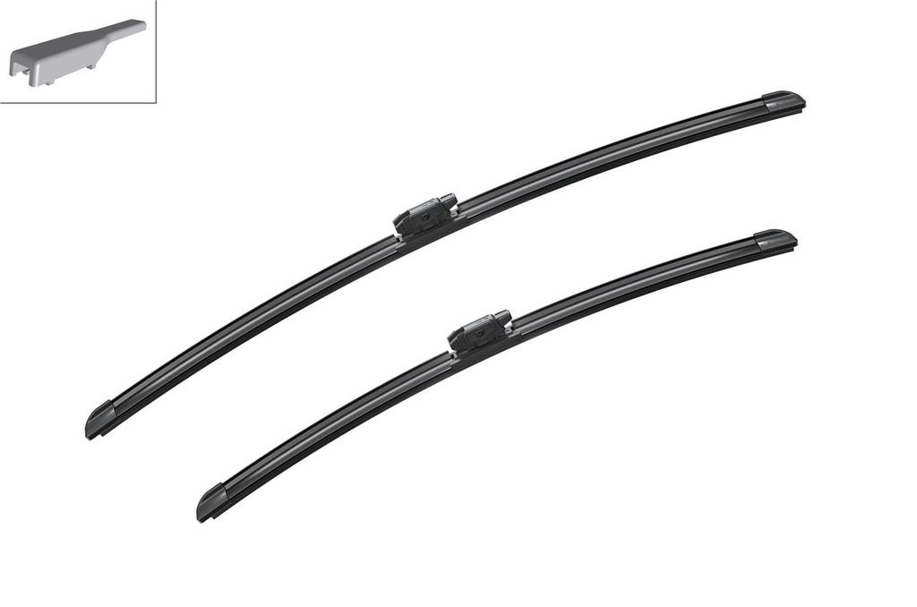 WIPER BLADE [FRONT KIT] BOSCH AEROTWIN [600MM 24 INCH + 500MM 20 INCH - WITH SPOILER FLAT WIPER BLADE]