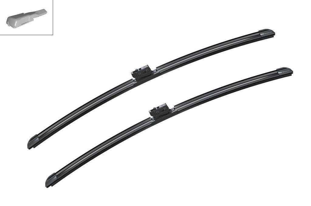 WIPER BLADE [FRONT KIT] BOSCH AEROTWIN [550MM 22 INCH + 550MM 22 INCH - WITH SPOILER FLAT WIPER BLADE]
