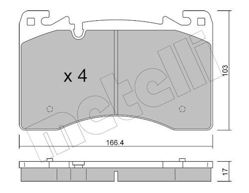 BRAKE PADS FRONT METELLI LAND ROVER