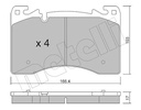 BRAKE PADS FRONT METELLI LAND ROVER