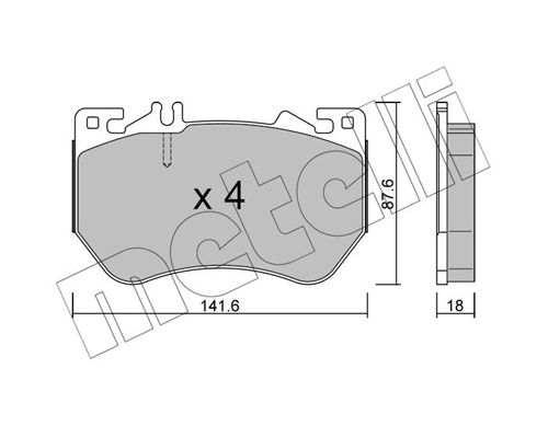 BRAKE PADS FRONT METELLI MERC