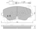 BRAKE PADS FRONT WITH SENSOR METELLI VAG