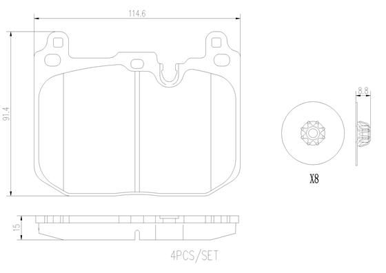 BRAKE PADS FRONT BREMBO CERAMIC MINI