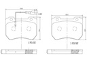 BRAKE PADS FRONT WITH SENSOR BREMBO CERAMIC ALFA