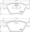 BRAKE PADS FRONT PAGID BMW