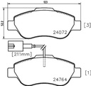 BRAKE PADS FRONT PAGID FIAT