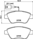 BRAKE PADS FRONT PAGID FIAT