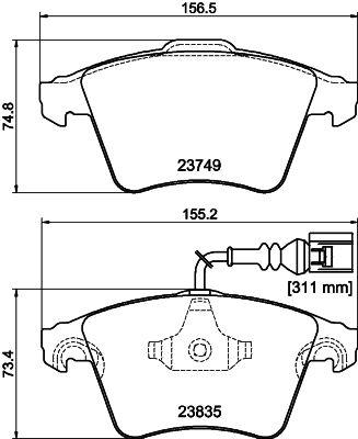 BRAKE PADS FRONT PAGID VAG