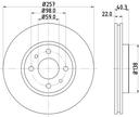 BRAKE DISC FRONT 257MM PAGID ALFA