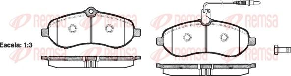 BRAKE PADS FRONT REMSA PSA