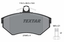 FRONT PADS TEXTAR VAG
