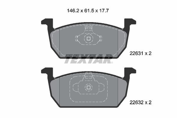 FRONT PADS TEXTAR VAG