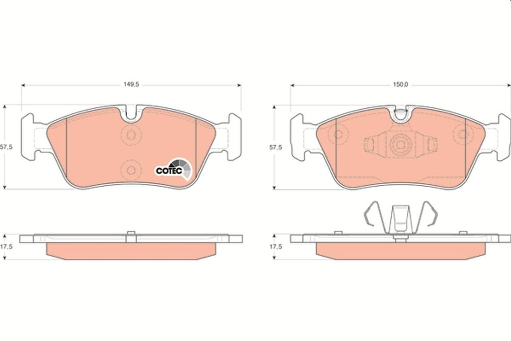 FRONT PADS TRW BMW