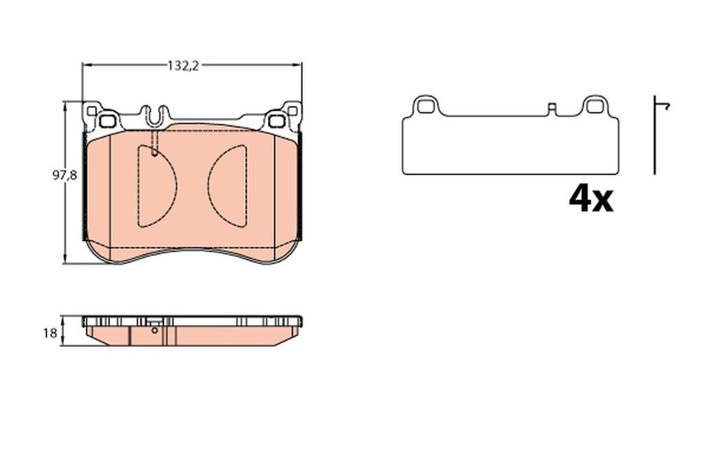 BRAKE PADS FRONT TRW MERC