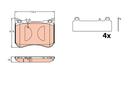 BRAKE PADS FRONT TRW MERC