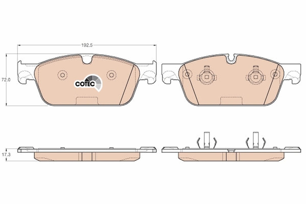FRONT PADS TRW MERC