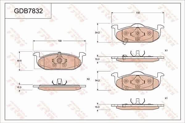BRAKE PADS FRONT TRW MG