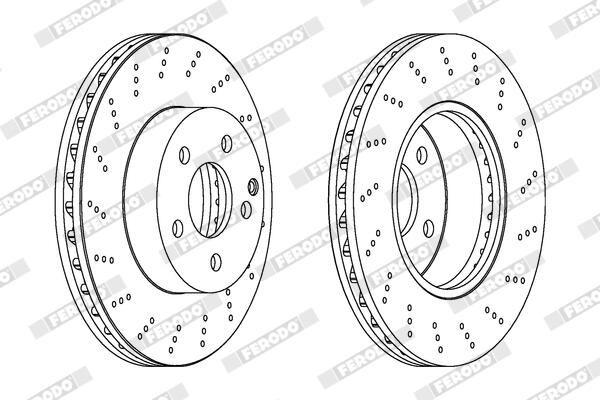 BRAKE DISC FRONT 295MM FERODO MERC