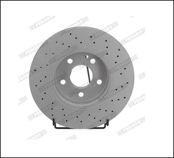 FRONT DISC 295MM CROSS DRILLED FERODO MERC
