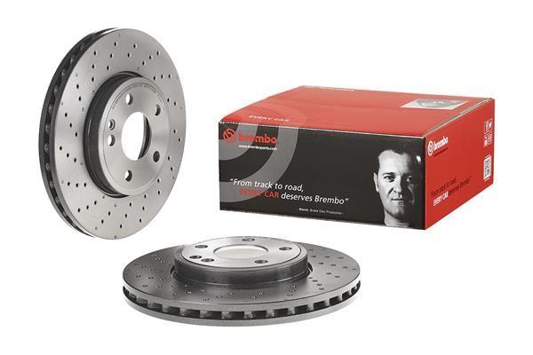 BRAKE DISC FRONT 295MM BREMBO MERC (CROSS DRILLED)