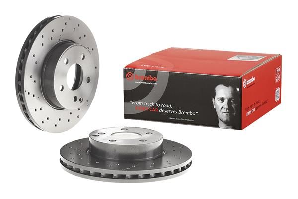 FRONT DISC 295MM CROSS DRILLED BREMBO MERC