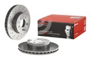 FRONT DISC 295MM CROSS DRILLED BREMBO MERC