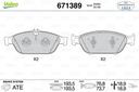 BRAKE PADS FRONT VALEO MERC