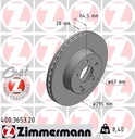 FRONT DISC 295MM ZIMMERMANN MERC