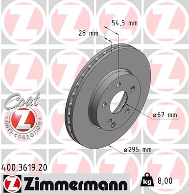 FRONT DISC 295MM ZIMMERMANN MERC