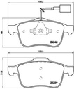 BRAKE PADS FRONT WITH SENSOR BREMBO ALFA