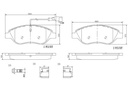 BRAKE PADS FRONT WITH SENSOR BREMBO CERAMIC ALFA FIAT