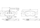 BRAKE PADS FRONT WITH SENSOR BREMBO CERAMIC FIAT