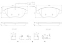 BRAKE PADS FRONT WITH SENSOR BREMBO CERAMIC FIAT