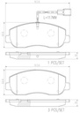 BRAKE PADS FRONT WITH SENSOR BREMBO CERAMIC RENAULT