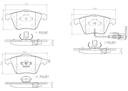 BRAKE PADS FRONT WITH SENSOR BREMBO CERAMIC VAG